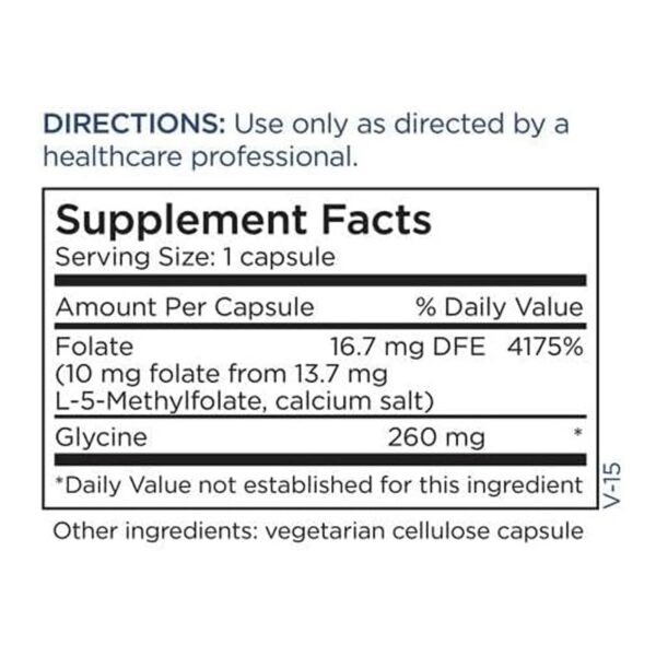 Suplemento Metabolic Maintenance alta potencia L-metilfolato