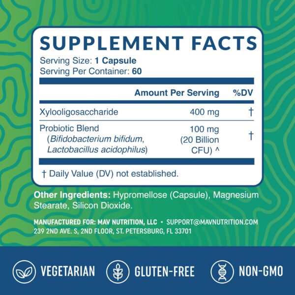Version 1.0.0 Suplemento para microbioma intestinal saludable y sistema inmune fuerte