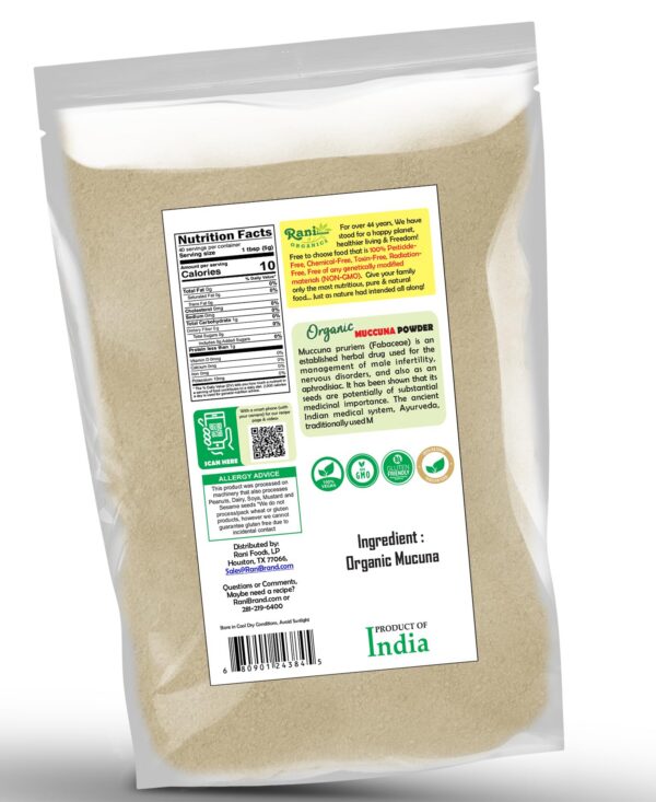 Suplemento mucuna polvo kaunch polvo natural orgánico Rani