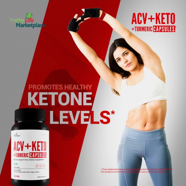 Suplemento natural ACV Keto y cúrcuma