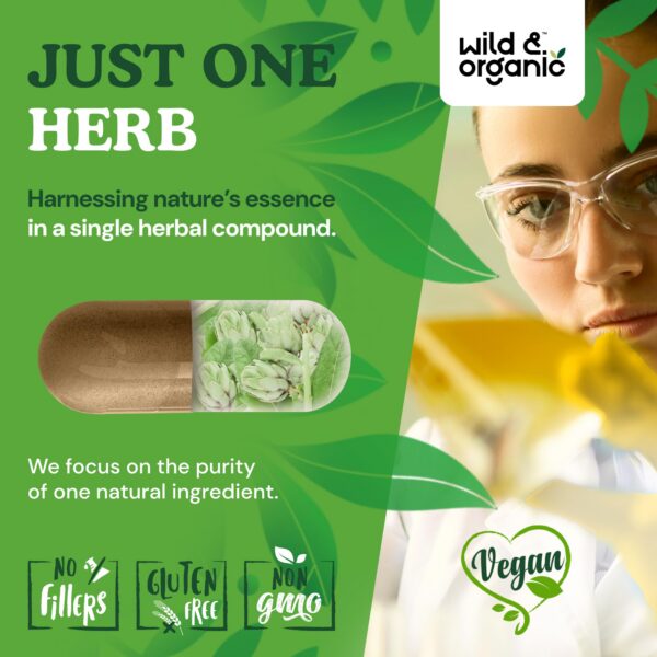 Suplemento natural de alcachofa Wild & Organic cápsulas