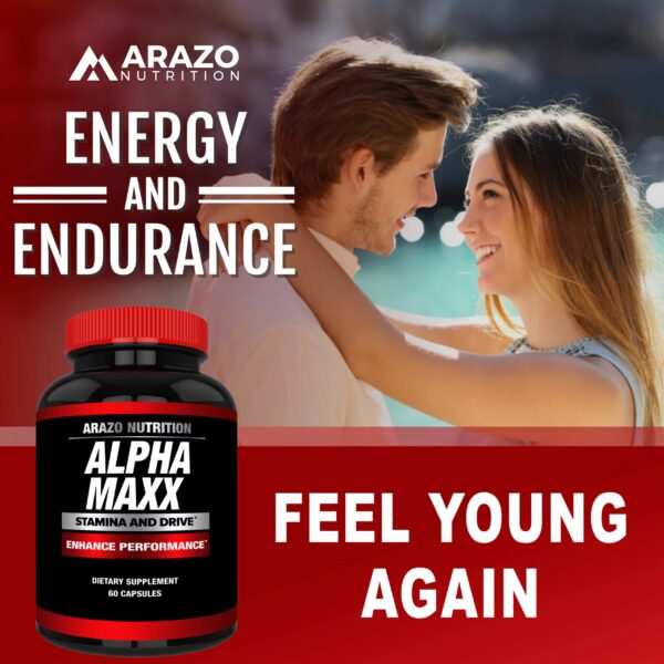 Version 1.0.0 Suplemento natural Alphamaxx 60 tabletas Arazo Nutrition certificada GMP