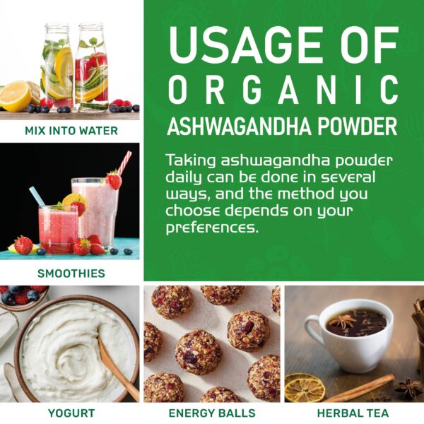 Suplemento natural de Ashwagandha libre de GMO y aditivos