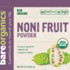 Suplemento natural BareOrganics Polvo de Fruta Noni 8oz