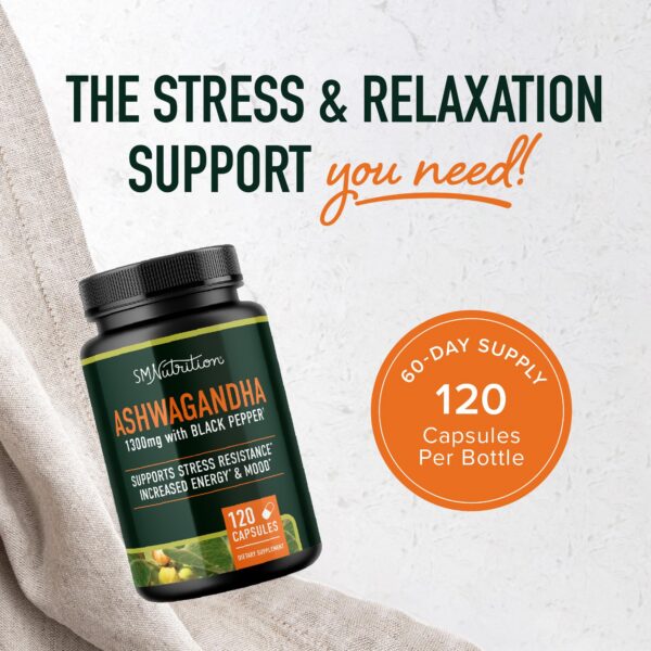 Suplemento natural para fatiga y estrés con Ashwagandha