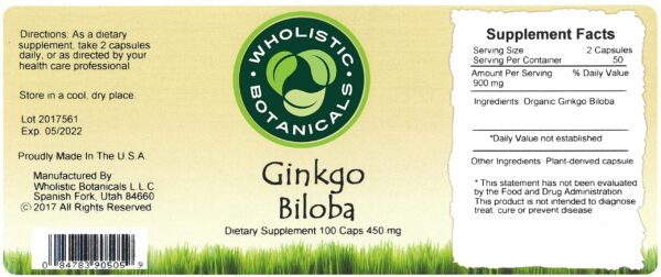 Version 1.0.0 Suplemento natural Ginkgo Biloba para enfoque mental
