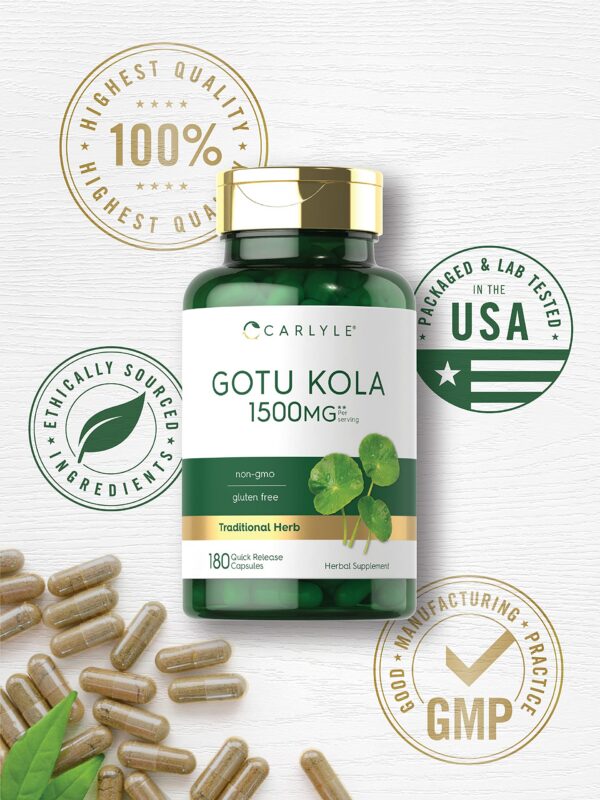 Suplemento natural Gotu Kola Carlyle caja exterior