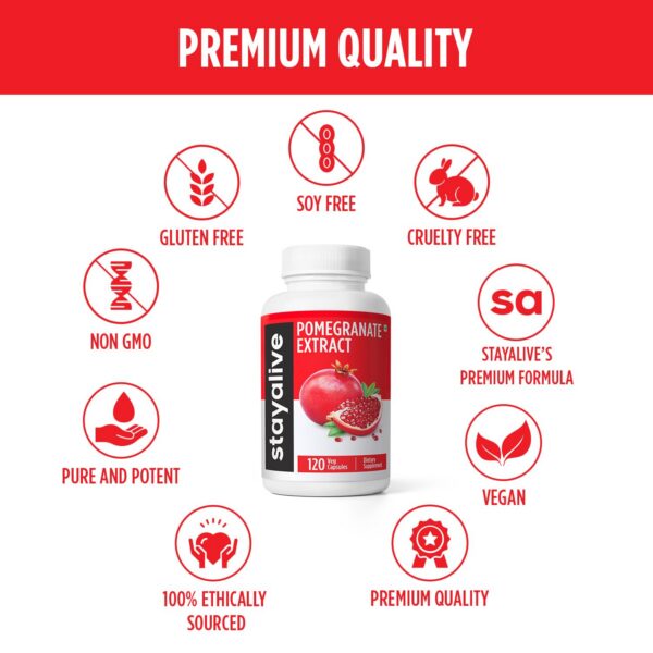 Suplemento natural de granada para hombres y mujeres