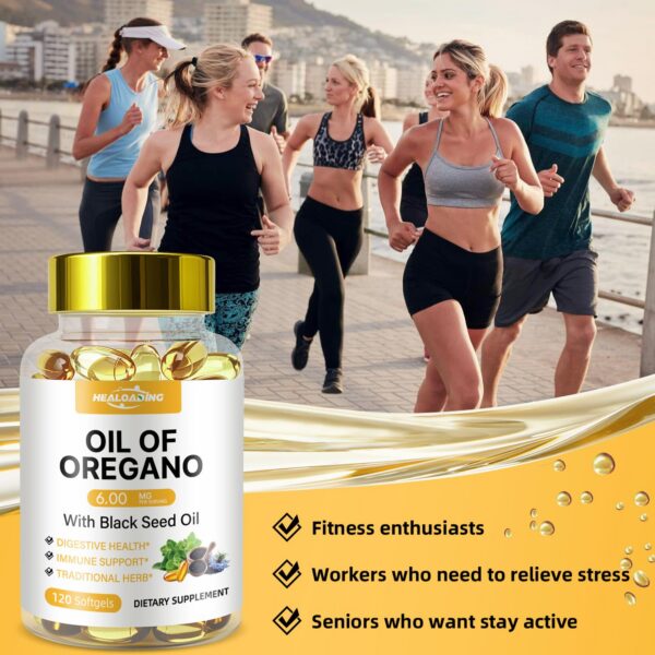 Suplemento Natural HEALOADING Orégano y Semilla Negra 120 unidades