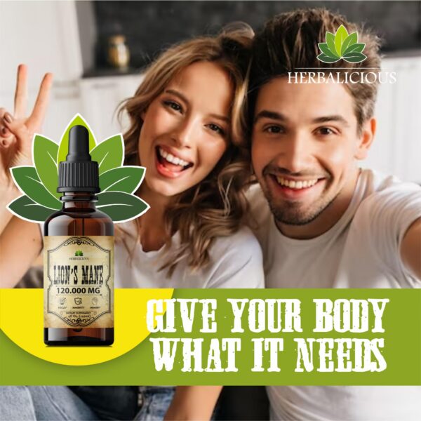 Suplemento natural Herbalicious Melena de León para memoria