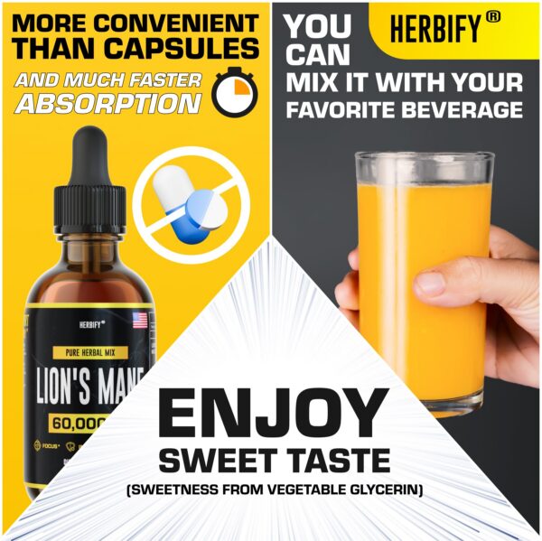 HERBIFY melena de león suplemento extracto líquido salud cerebral