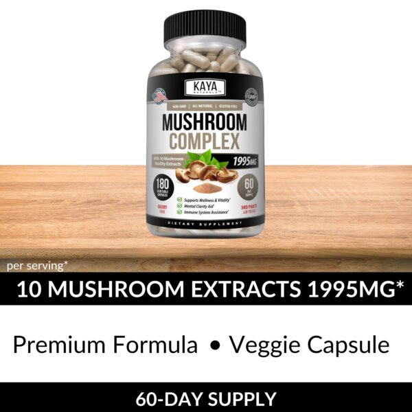 Version 1.0.0 Suplemento natural Kaya Naturals mezcla 10 hongos beneficiosos