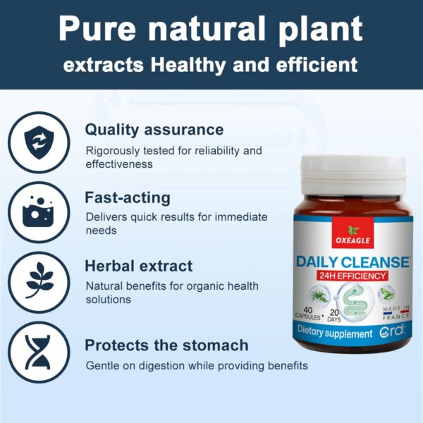 Suplemento natural limpieza detox colon botón frontal