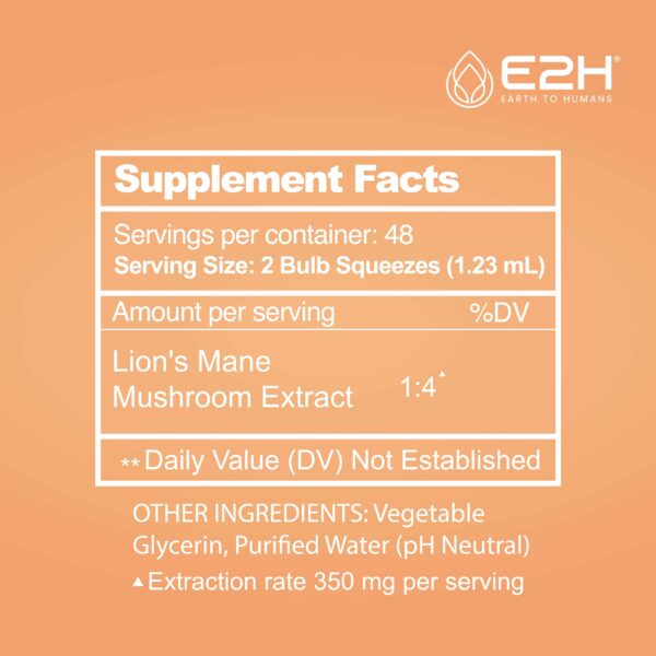 Suplemento natural Lions Mane para salud cerebral