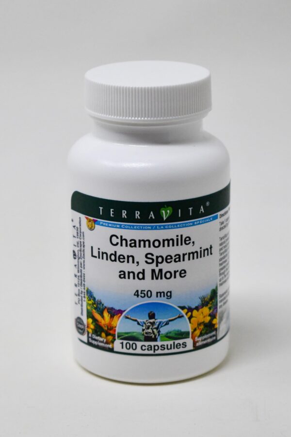 Suplemento natural manzanilla y hierbabuena TerraVita 450 mg