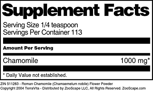 Version 1.0.0 Suplemento natural manzanilla romana polvo TerraVita 4 oz
