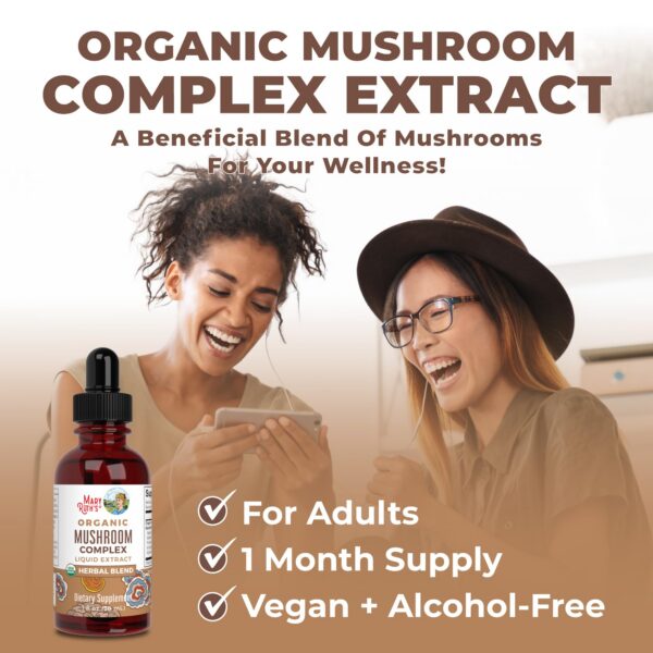 Suplemento natural MaryRuth's con hongos orgánicos certificados