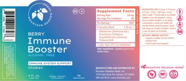Suplemento natural para niños Mountain Meadow Herbs Berry Immune