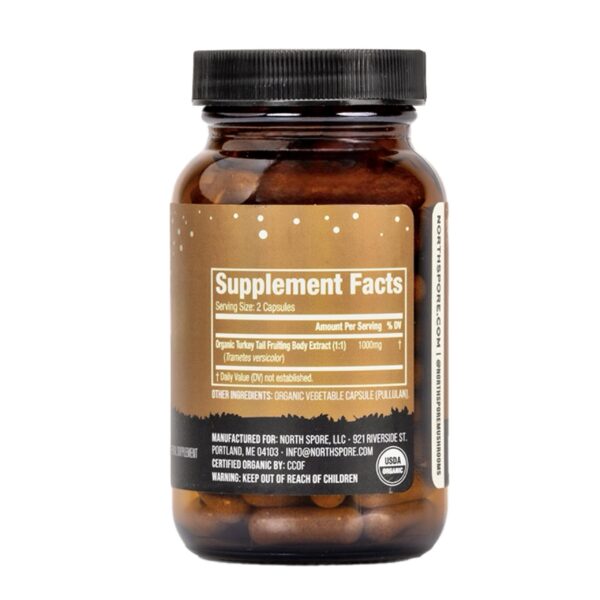 Suplemento natural North Spore con extracto hongos pata de pavo