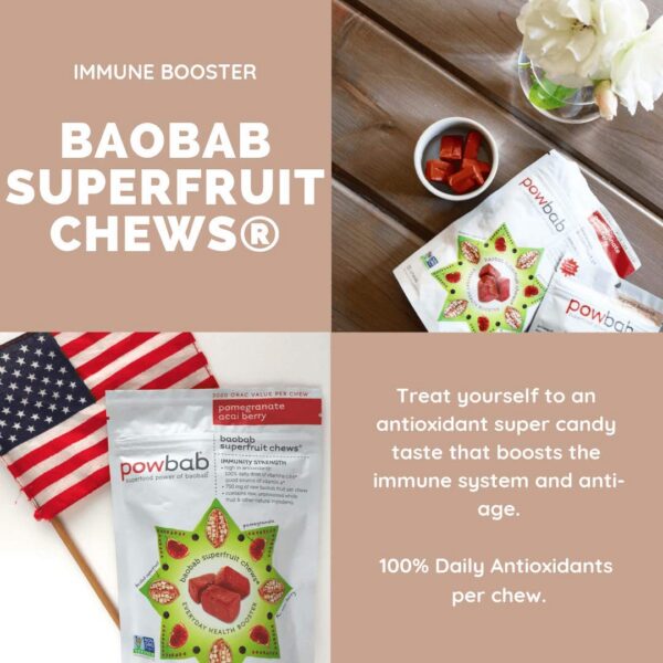 Suplemento natural powbab chicles baobab para sistema inmune niños