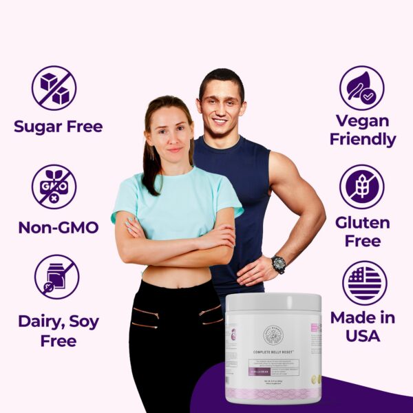 Suplemento natural para salud digestiva Complete Belly Reset Happy Mammoth