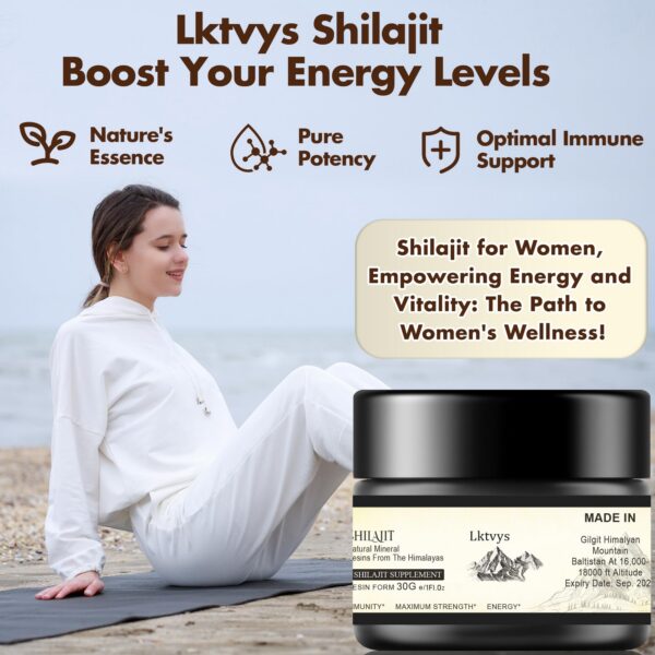 Suplemento natural Shilajit Himalaya Lktvys para bienestar diario