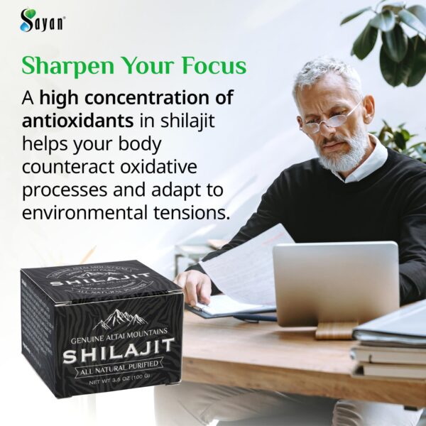 Suplemento natural Shilajit sin cafeína y químico