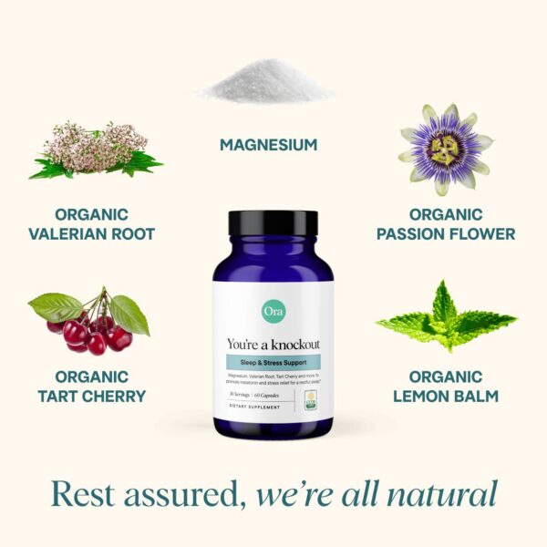 Suplemento natural sueño sin ingredientes artificiales Ora Organic