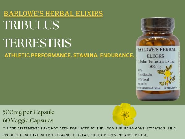 Suplemento natural Tribulus Terrestris Barlowe's Herbal Elixirs