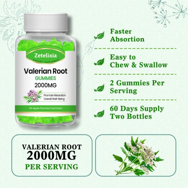 Suplemento natural valeriana orgánico Gomitas Zetelixia