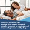 Suplemento no adictivo para dormir con melatonina y hierbas