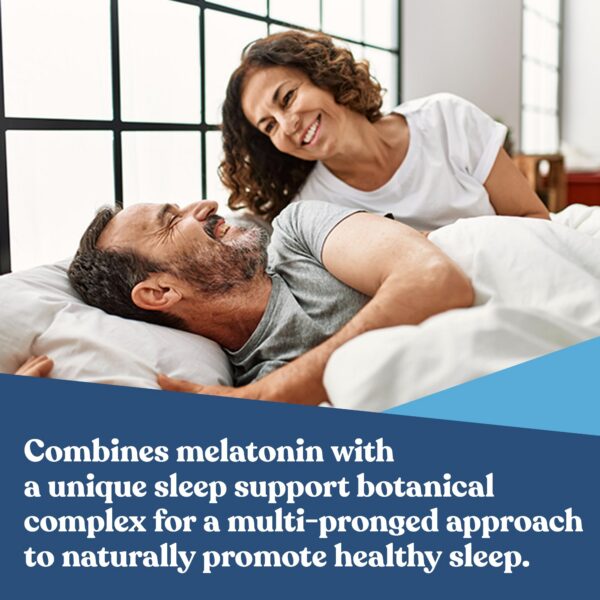 Suplemento no adictivo para dormir con melatonina y hierbas