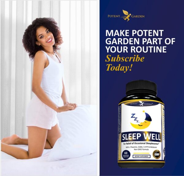 Suplemento no adictivo Potent Garden Sleep Well melatonina y gaba