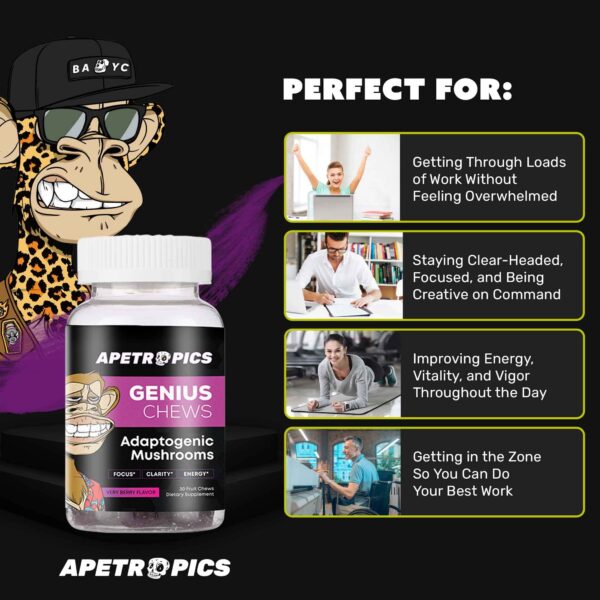 Suplemento nootrópico en gomitas Apetropics para enfoque