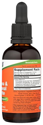 Suplemento NOW Foods con cuentagotas