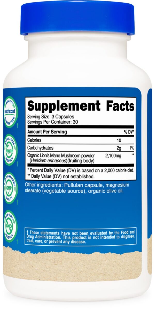 Version 1.0.0 Suplemento Nutricost certificado CCOF sin gluten ni soya