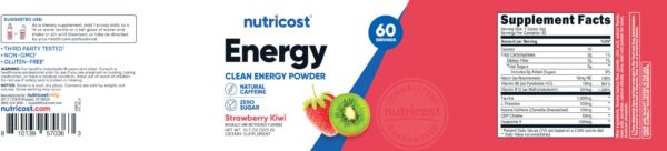 Suplemento Nutricost Energy Complex 60 porciones sin azúcar