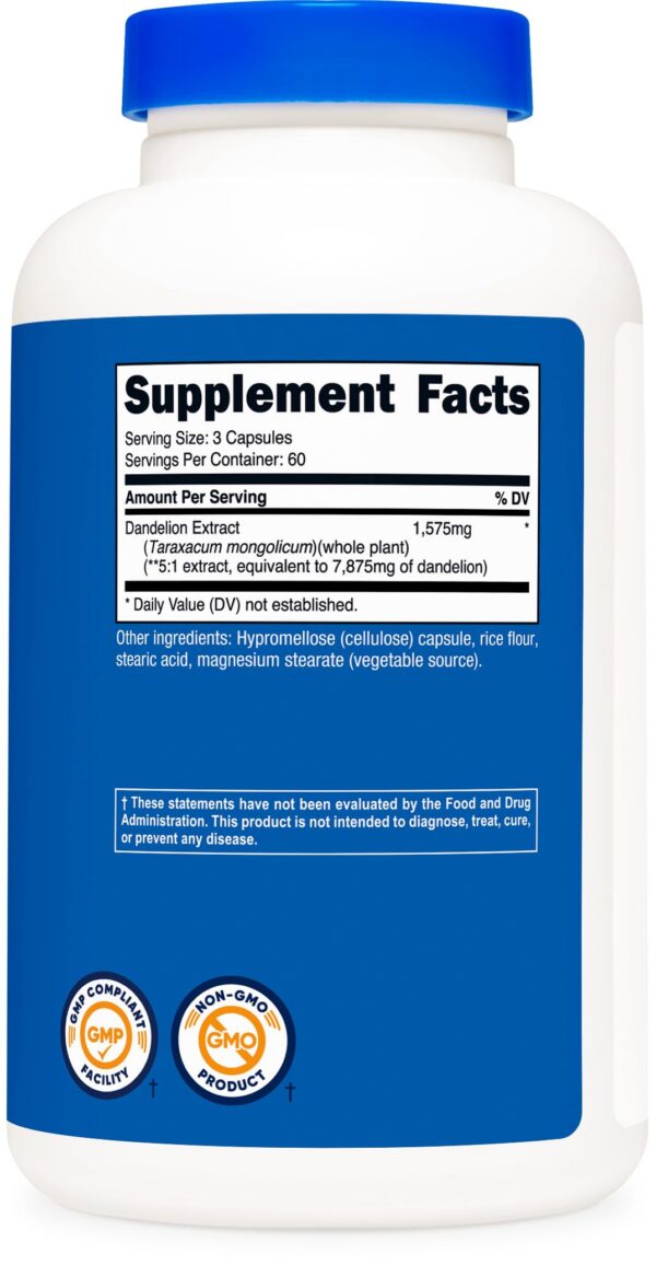 Suplemento Nutricost 5-1 extracto concentrado diente de león