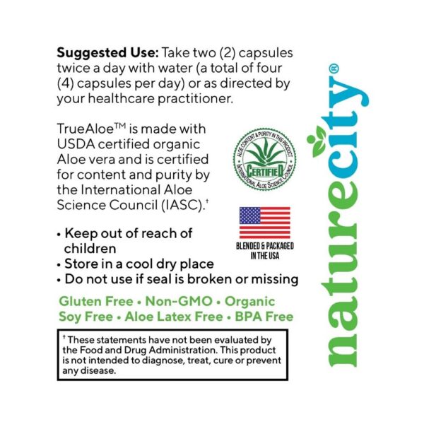 Cápsulas NatureCity True-Aloe para articulaciones y piel