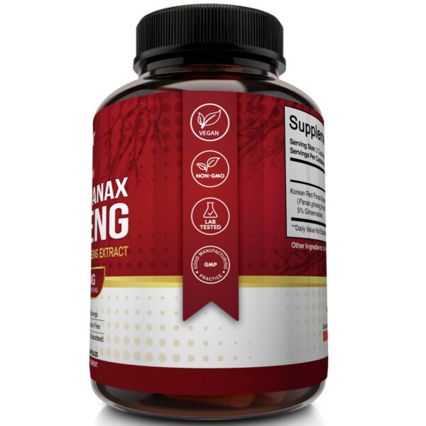 Suplemento NutriFlair ginseng rojo 1600mg para cerebro y energía