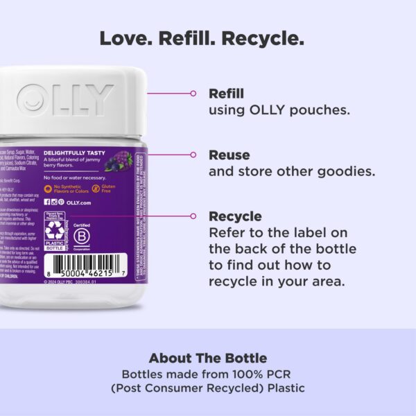 Suplemento OLLY gomitas sueño e inmunidad con sabor bayas