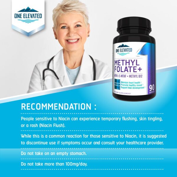 Suplemento One Elevated metilfolato fabricado en USA