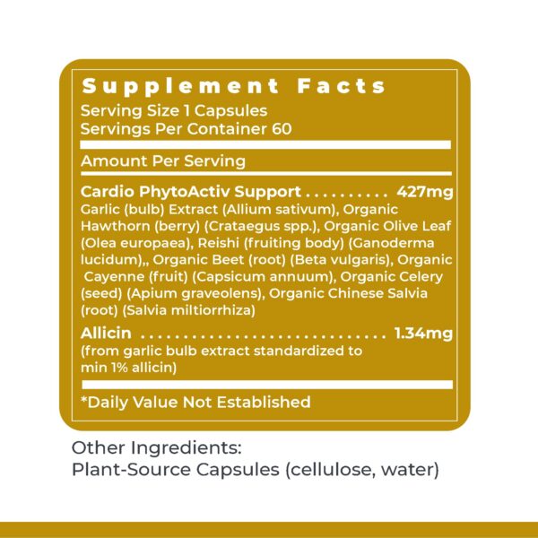 Suplemento de origen vegetal Premier Labs BP para corazón 60 cápsulas