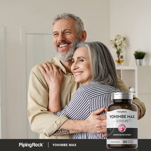 Suplemento Piping Rock Yohimbe para fuerza y vitalidad masculina