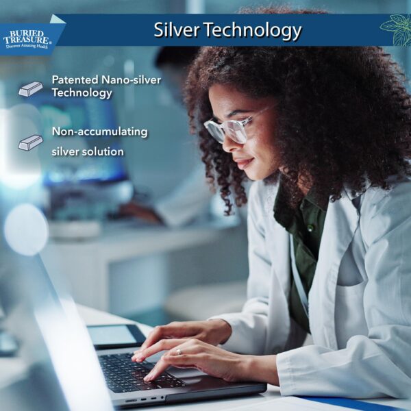 Suplemento de plata líquida Buried Treasure para apoyo inmune versátil