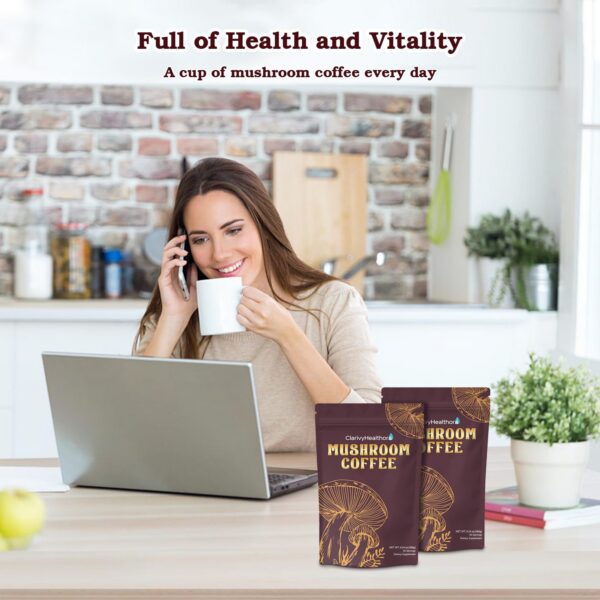 suplemento en polvo café orgánico con hongos y nutrientes