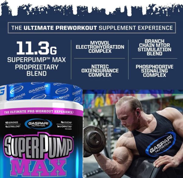 suplemento pre workout fuerza y resistencia en polvo Gaspari
