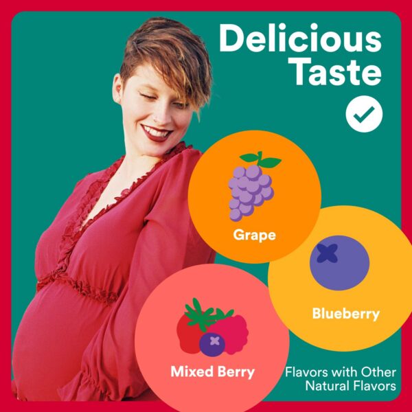 Suplemento prenatal gomitas SmartyPants con omega 3 y probióticos