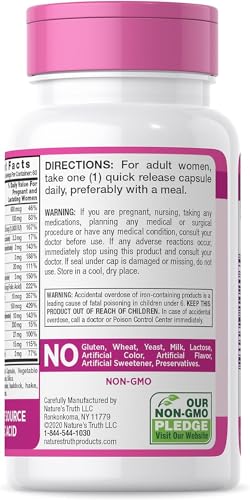 Suplemento prenatal Nature's Truth paquete x2 para mujeres embarazadas