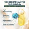 Suplemento con probióticos y prebióticos microencapsulados para intestino